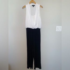Black and white jump suit